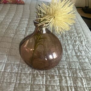 Elegant Brown Glass Vase